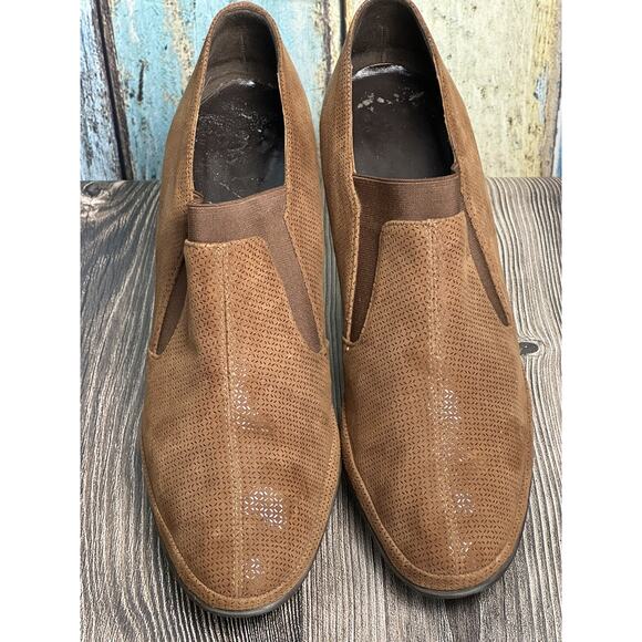 Amalfi By Rangoni Women’s Brown Suede Heels Pump Size 10M Made In Italy - Picture 13 of 16